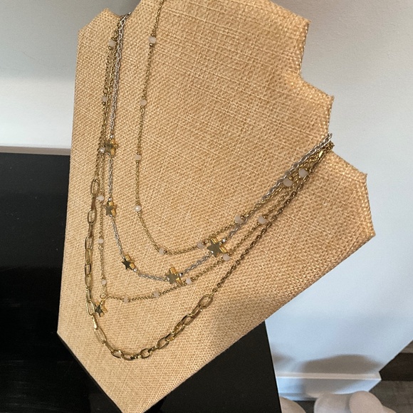 Bohemian “ Terri “ Boho 4 Chain Necklace in Gold R3A - Picture 2 of 4